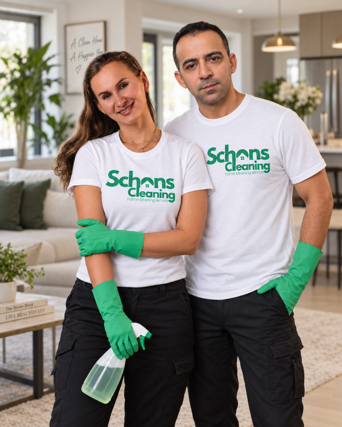 Bruno and Daniele, owners of Schons Cleaning